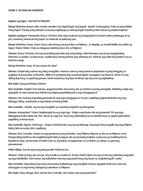 (PDF) El Filibusterismo Theatre Play Script .